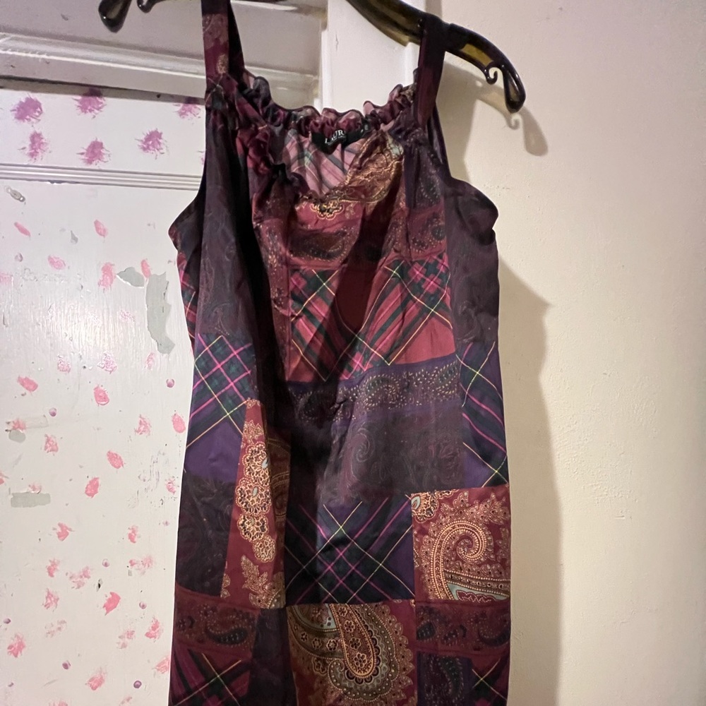 Ralph Lauren dark multicolor Small Gown and Robe Set